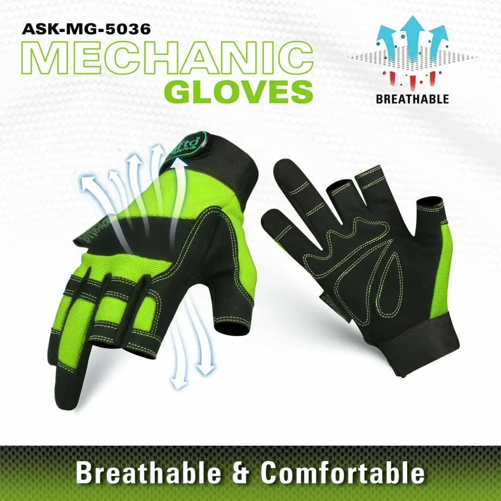 Fingerless work gloves